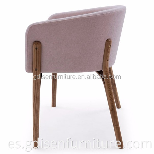 Silla de comedor de comedor de madera moderna silla de tela de comedor